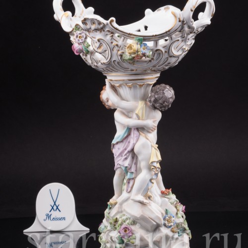 Фарфоровая Фруктовница два путти, Meissen, Германия, 1977 г.