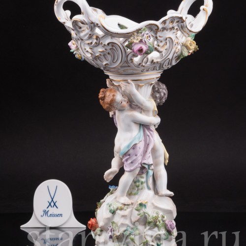 Фарфоровая Фруктовница два путти, Meissen, Германия, 1977 г.
