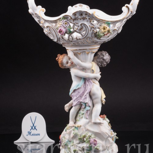 Фарфоровая Фруктовница два путти, Meissen, Германия, 1977 г.