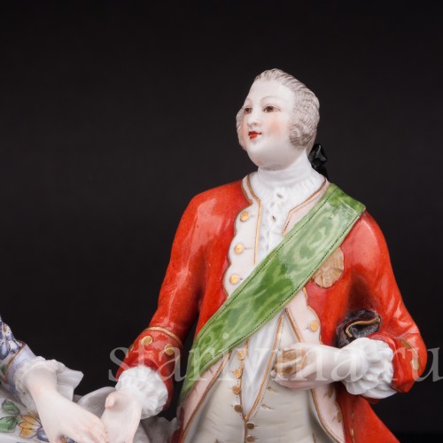 Фарфоровая композиция Галантная пара , Volkstedt, Германия, до 1935 года.