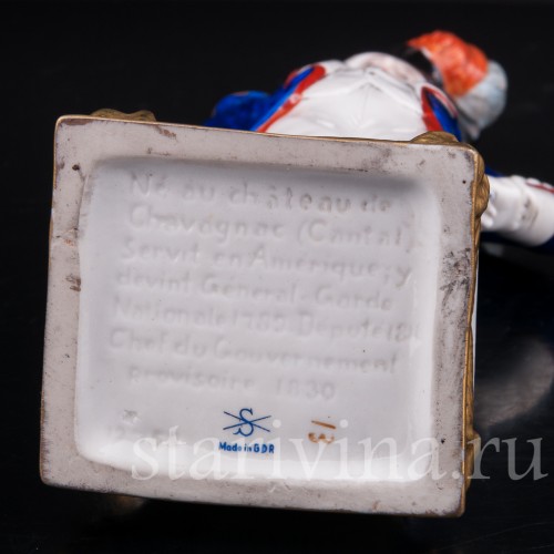 Фарфоровая статуэтка Жильбер Лафайет, Scheibe-Alsbach, Германия, вт. пол. 20 в.