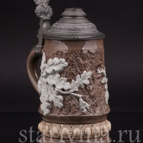 Антикварная пивная кружка Дуб, Villeroy & Boch, Германия, сер. - кон. 19 в.