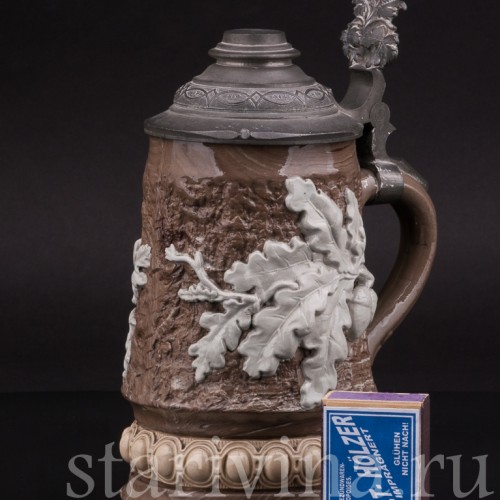 Антикварная пивная кружка Дуб, Villeroy & Boch, Германия, сер. - кон. 19 в.