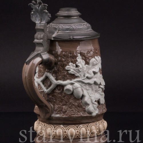 Антикварная пивная кружка Дуб, Villeroy & Boch, Германия, сер. - кон. 19 в.