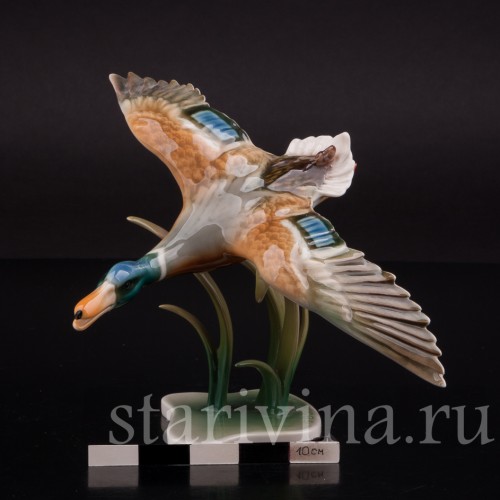 Фигурка птицы из фарфора Селезень, Alka Kaiser, Германия, до 1991 года.