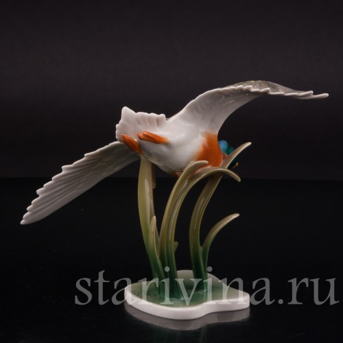 Фигурка птицы из фарфора Селезень, Alka Kaiser, Германия, до 1991 года.
