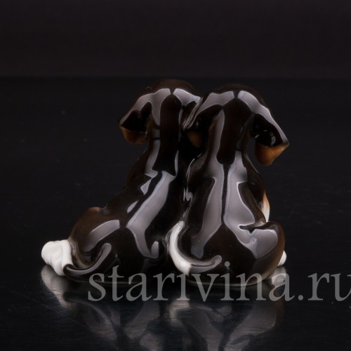 Два бигля, миниатюра, Hutschenreuther, Германия, 1980 гг.