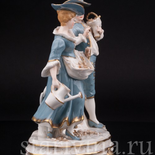 Фарфоровая статуэтка Цветочники, Sitzendorf, Германия, кон. 19 - нач. 20 вв.