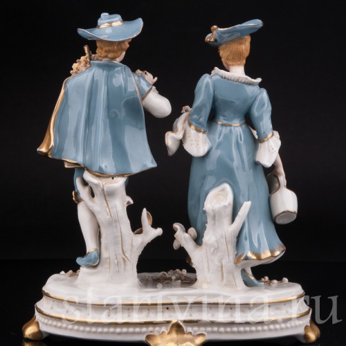 Фарфоровая статуэтка Цветочники, Sitzendorf, Германия, кон. 19 - нач. 20 вв.