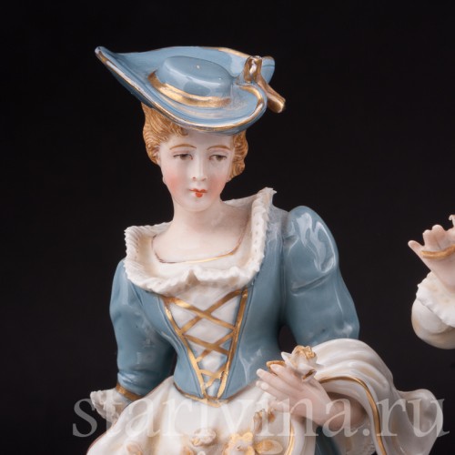 Фарфоровая статуэтка Цветочники, Sitzendorf, Германия, кон. 19 - нач. 20 вв.