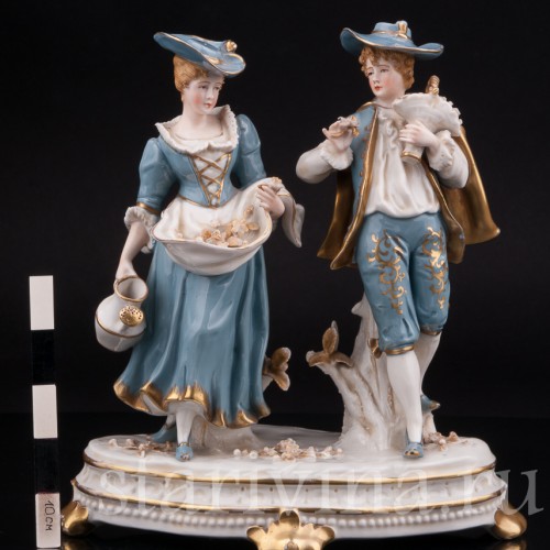 Фарфоровая статуэтка Цветочники, Sitzendorf, Германия, кон. 19 - нач. 20 вв.
