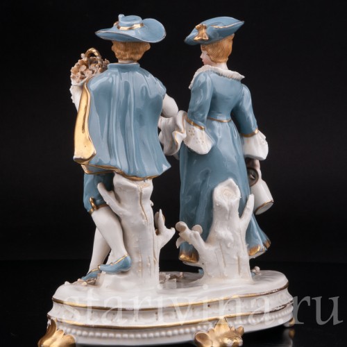 Фарфоровая статуэтка Цветочники, Sitzendorf, Германия, кон. 19 - нач. 20 вв.