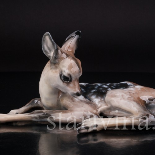 Фигурка из фарфора Лежащий олененок, Rosenthal, Германия, 1930-40 гг.