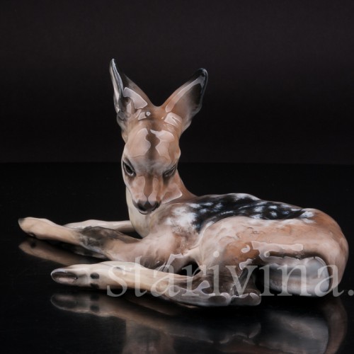 Фигурка из фарфора Лежащий олененок, Rosenthal, Германия, 1930-40 гг.