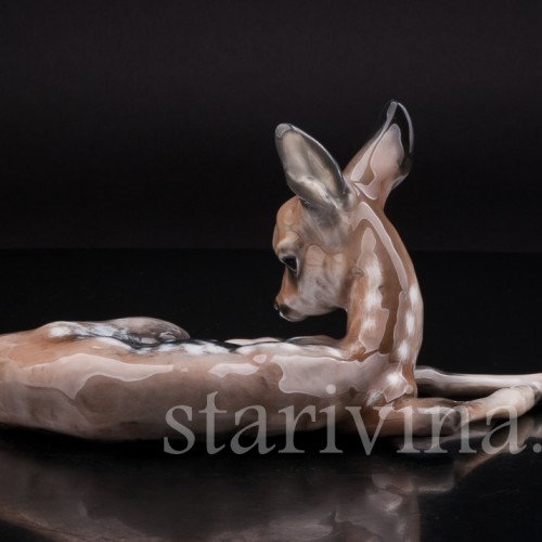 Фигурка из фарфора Лежащий олененок, Rosenthal, Германия, 1930-40 гг.
