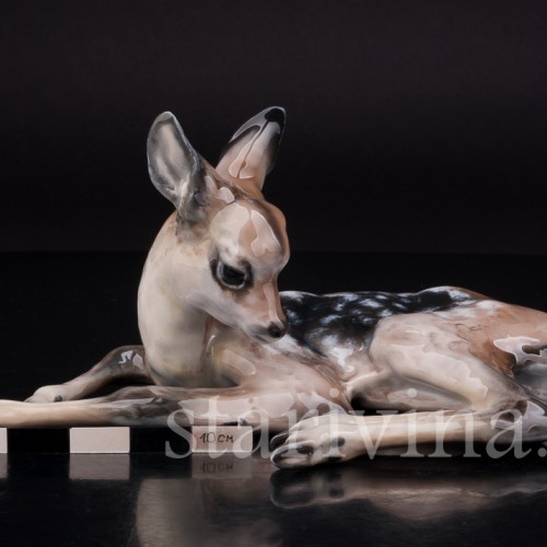 Фигурка из фарфора Лежащий олененок, Rosenthal, Германия, 1930-40 гг.