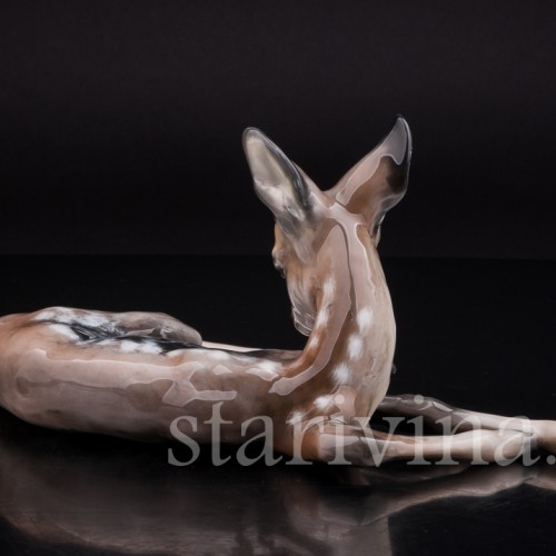 Фигурка из фарфора Лежащий олененок, Rosenthal, Германия, 1930-40 гг.