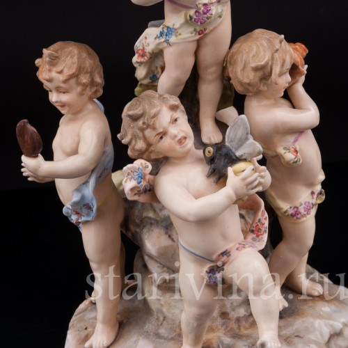 Фарфоровая композиция Аллегория пяти чувств, Volkstedt, Германия, кон. 19 в.