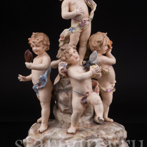 Фарфоровая композиция Аллегория пяти чувств, Volkstedt, Германия, кон. 19 в.