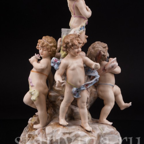 Фарфоровая композиция Аллегория пяти чувств, Volkstedt, Германия, кон. 19 в.