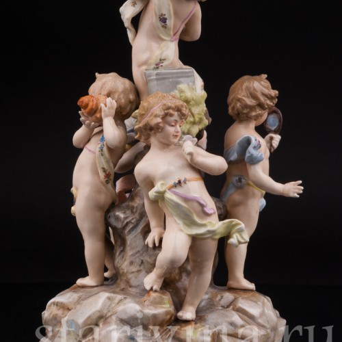 Фарфоровая композиция Аллегория пяти чувств, Volkstedt, Германия, кон. 19 в.