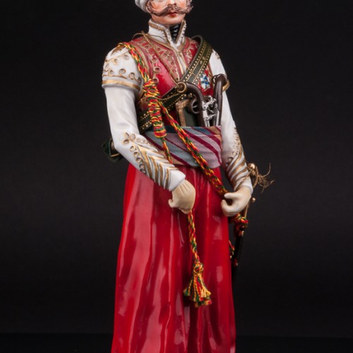 Фарфоровая статуэтка Капитан мамелюков императорской гвардии, 1813, Adrien Van Gerdinge, Франция, сер. 20 века.