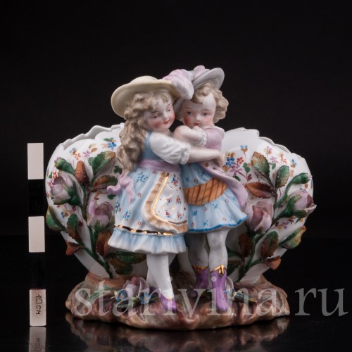 Фарфоровая Пасхальная композиция с детьми, Scheibe-Alsbach, Германия, кон. 19 - нач. 20 вв.