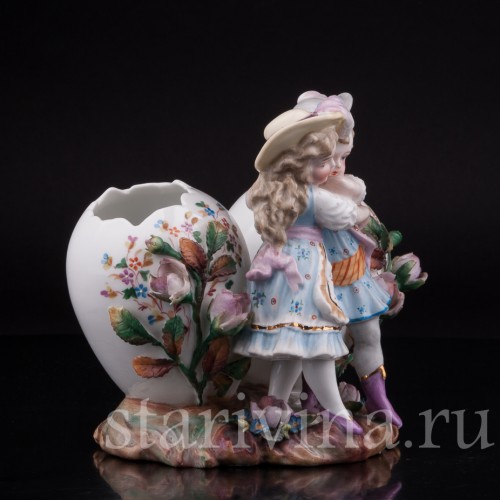 Фарфоровая Пасхальная композиция с детьми, Scheibe-Alsbach, Германия, кон. 19 - нач. 20 вв.