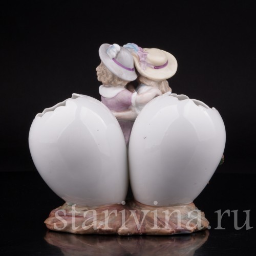 Фарфоровая Пасхальная композиция с детьми, Scheibe-Alsbach, Германия, кон. 19 - нач. 20 вв.