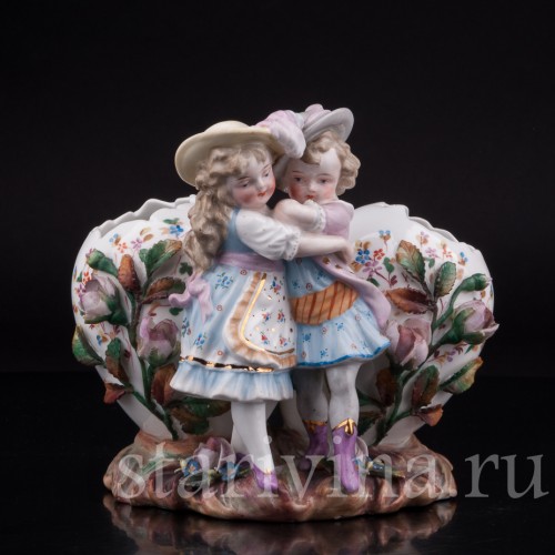 Фарфоровая Пасхальная композиция с детьми, Scheibe-Alsbach, Германия, кон. 19 - нач. 20 вв.