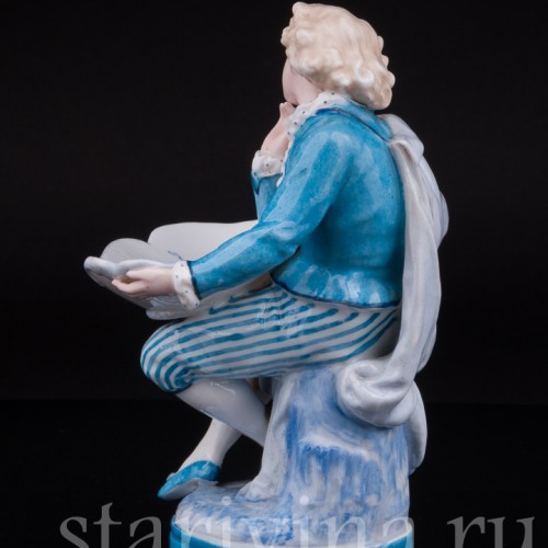 Фарфоровая статуэтка Юноша с блюдом, Vion Baury, Франция, 1870-1889 гг.