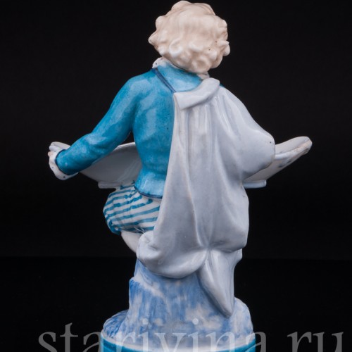 Фарфоровая статуэтка Юноша с блюдом, Vion Baury, Франция, 1870-1889 гг.