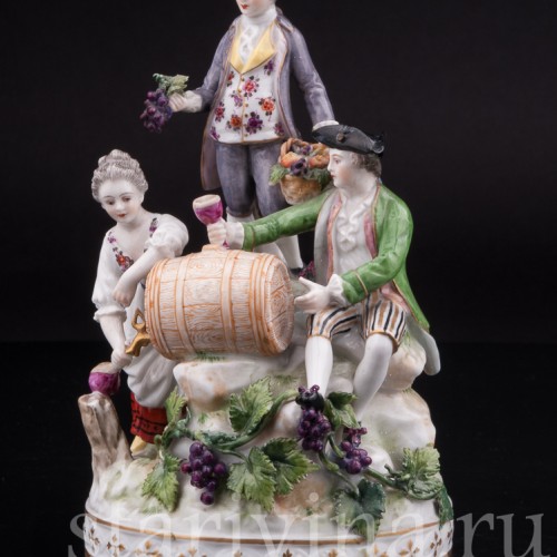 Фарфоровая композиция Праздник вина, Volkstedt, Германия, кон. 19 в.