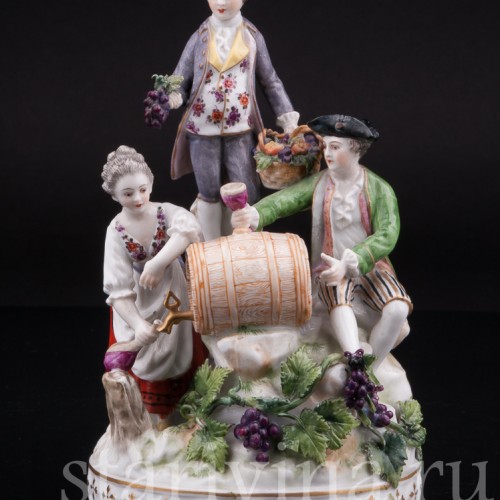 Фарфоровая композиция Праздник вина, Volkstedt, Германия, кон. 19 в.