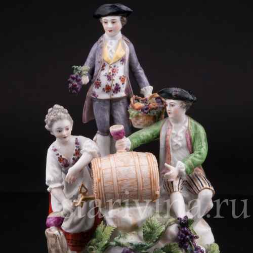 Фарфоровая композиция Праздник вина, Volkstedt, Германия, кон. 19 в.