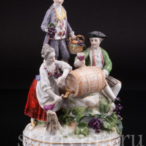 Фарфоровая композиция Праздник вина, Volkstedt, Германия, кон. 19 в.