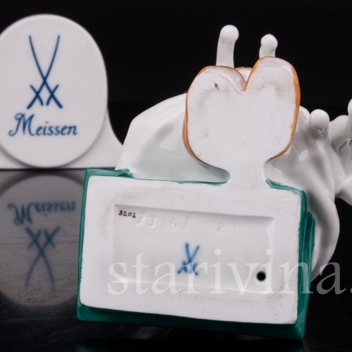 Фарфоровая статуэтка Девочка с кошкой Meissen, Германия.
