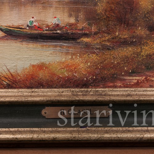 Картина маслом Деревенская идиллия, Германия, вт. пол. 20 в.