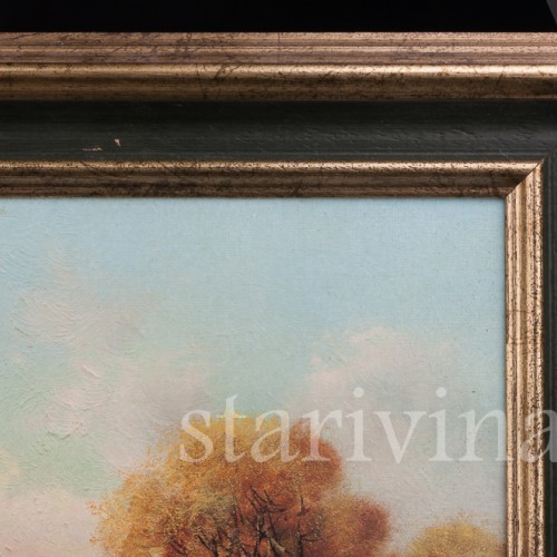 Картина маслом Деревенская идиллия, Германия, вт. пол. 20 в.