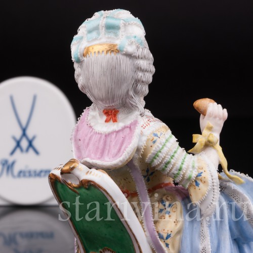 Фарфоровая статуэтка Девушка со шпулей, Meissen, Германия, сер. 19 - нач. 20 вв.