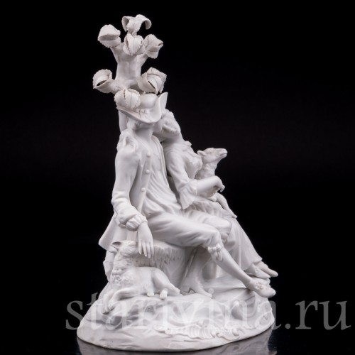 Бисквитная статуэтка Пара под деревом, Samson, Франция, кон. 19 - нач. 20 вв.