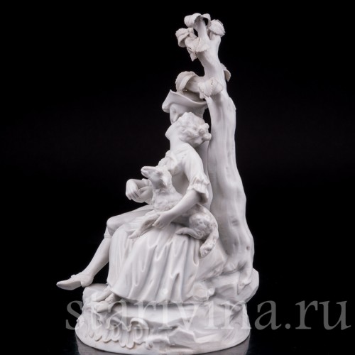 Бисквитная статуэтка Пара под деревом, Samson, Франция, кон. 19 - нач. 20 вв.