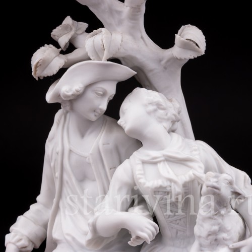 Бисквитная статуэтка Пара под деревом, Samson, Франция, кон. 19 - нач. 20 вв.