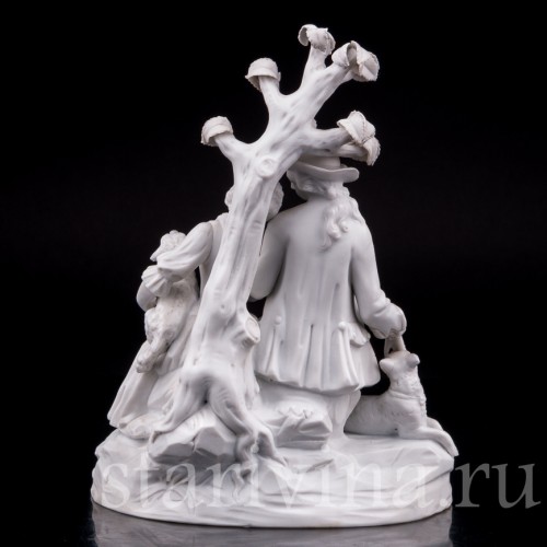 Бисквитная статуэтка Пара под деревом, Samson, Франция, кон. 19 - нач. 20 вв.