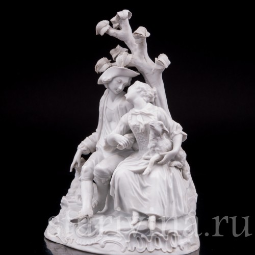 Бисквитная статуэтка Пара под деревом, Samson, Франция, кон. 19 - нач. 20 вв.