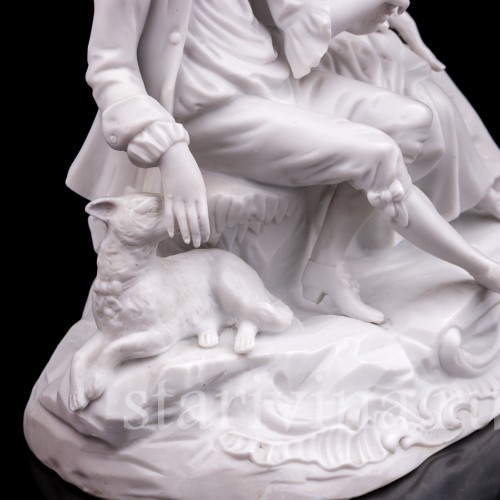 Бисквитная статуэтка Пара под деревом, Samson, Франция, кон. 19 - нач. 20 вв.