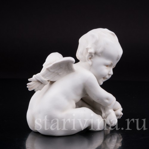 Бисквитная статуэтка Связанный купидон, E. A. Muller, Германия, кон. 19 в.