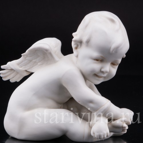Бисквитная статуэтка Связанный купидон, E. A. Muller, Германия, кон. 19 в.