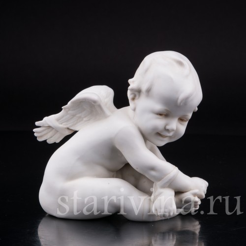 Бисквитная статуэтка Связанный купидон, E. A. Muller, Германия, кон. 19 в.