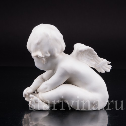 Бисквитная статуэтка Связанный купидон, E. A. Muller, Германия, кон. 19 в.